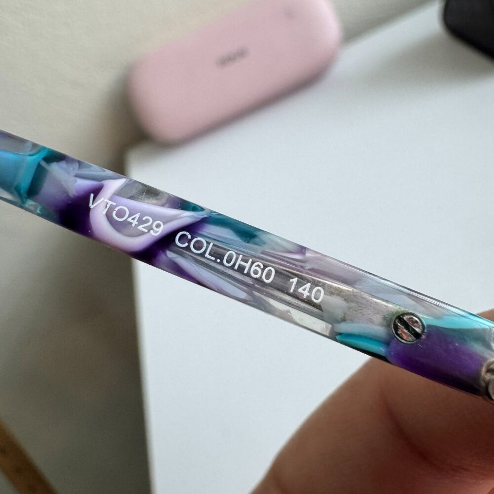 TOUS Semi Rimless Rectangular Eyeglasses Bear Log… - image 7